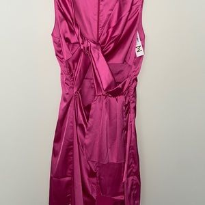Meshki hot pink mini silk dress